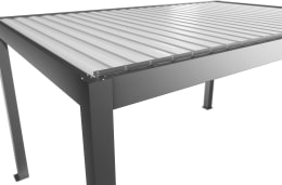 Produktbild: biohort® Pergola quarzgrau-metallic, Lamellendach weiß