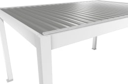 Produktbild: biohort® Pergola weiß, Lamellendach silber-metallic