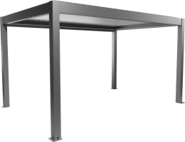 Produktbild: biohort® Pergola quarzgrau-metallic, Lamellendach silber-metallic