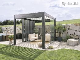 Lifestyle: biohort® Pergola dunkelgrau-metallic, Lamellendach silber-metallic