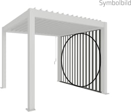 Produktbild: biohort® Lamellenseitenwand für Pergola, quarzgrau-metallic, 250 cm, B489105