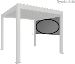Produktbild: biohort® Sonnenschutzrollo für biohort® Pergola, quarzgrau-metallic, 400 cm, B489409