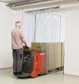 Lifestyle: KERBL Streifenvorhang 1.300 x 2.250 mm für Paddock- und Boxentüren, Komplettset