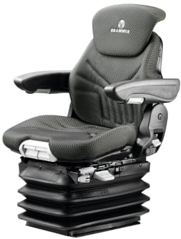 Produktbild: Grammer Traktorsitz Maximo® Comfort Plus, mit Sitzheizung, luftgefedert, Stoff, anthrazit/grün/silber