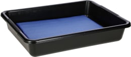 Produktbild: KERBL Desinfektionsmatte mit blauer Einlage in schwarzer Kunststoffwanne