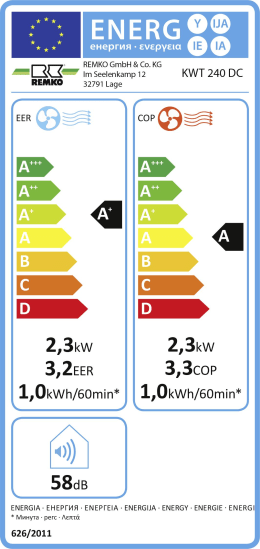 Detailbild: REMKO Klimaanlage KWT 240 DC stationär, Kühl-/Heizleistung 2,3 kW, 1609240