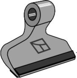 Technische Zeichnung: Industriehof® Hammerschlegel 120 x 40 mm, Ø 16,5 mm, Medium, für Mulcher, PTA beschichtet
