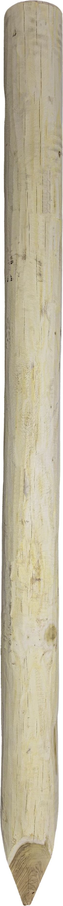 Produktbild: Ako Robinienpfosten 270 cm, Ø 16 – 18 cm, rund, 4-fach gespitzt, gefast, Eckpfahl, 1 St. 442422