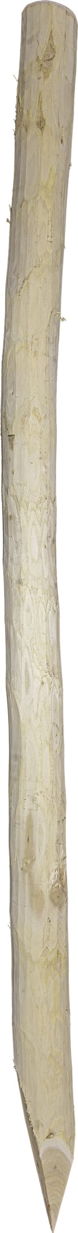 Produktbild: Ako Robinienpfosten 200 cm, Ø 10 – 12 cm, rund, 4-fach gespitzt, gefast, Kurvenpfahl, 1 St. 442425