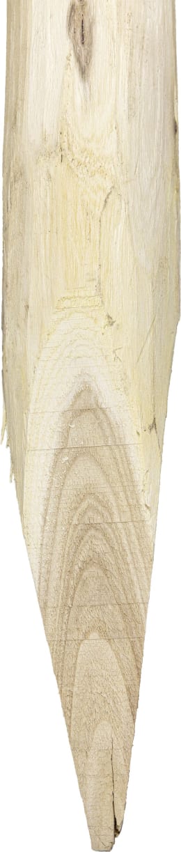 Produktbild: Robinienpfosten aus Holz mit 4-fach gespitztem Ende, gefast