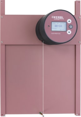 Produktbild: KERBL Hühnerklappe Duo Pro Plus 285 x 250 mm Set mit Steuerung und Schienen für Geflügelställe, 70530-ROSE