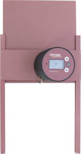 Produktbild: KERBL Hühnerklappe Duo Pro Plus 285 x 250 mm Set mit Steuerung und Schienen für Geflügelställe, 70530-ROSE