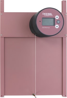Produktbild: KERBL Hühnerklappe Duo Pro Plus 285 x 250 mm Set mit Steuerung und Schienen für Geflügelställe, 70530-ROSE