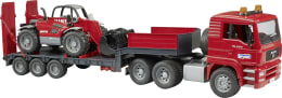 Produktbild: Bruder® Modell MAN TGA Tieflader mit Manitou Teleskoplader 1:16