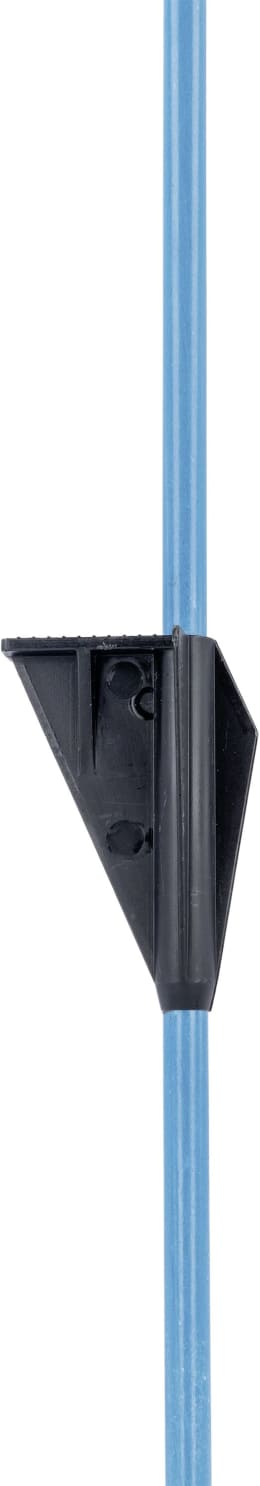 Produktbild: Ako Zaunpfahl compact+ aus blauem Fiberglas mit schwarzem Kunststoff-Trittbügel