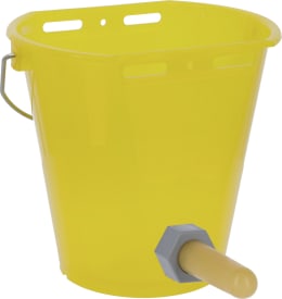 Produktbild: KERBL Kälbertränkeeimer 8 l rund Set bunt mit 4 x Eimer/4 x Ventil/Sauger, Kunststoff (lebensmittelecht)