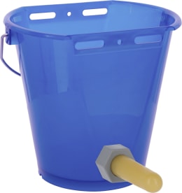 Produktbild: KERBL Kälbertränkeeimer 8 l rund Set bunt mit 4 x Eimer/4 x Ventil/Sauger, Kunststoff (lebensmittelecht)