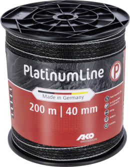 Produktbild: Ako Breitband PlatinumLine 40 mm/200 m, schwarz, weiß, 442832
