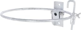 Produktbild: KERBL Eimerhalter 280 mm, rund, zum Anschrauben, mit Auswurfsicherung, klappbar