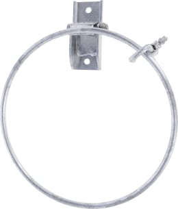 Produktbild: KERBL Eimerhalter 280 mm, rund, zum Anschrauben, mit Auswurfsicherung, klappbar