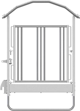 Produktbild: Ako Heuraufe Hobby 1,45 x 1,45 m, 8 Fressplätze Sicherheits-Fressgitter, für Pferde, Rinder