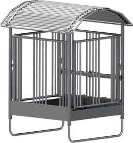 Produktbild: Ako Heuraufe Hobby 1,45 x 1,45 m, 8 Fressplätze Sicherheits-Fressgitter, für Pferde, Rinder