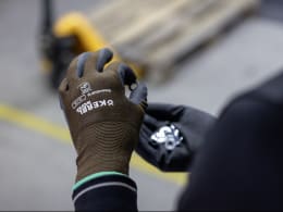 Produktbild: KERBL Handschuhe SmoothGrip Polyester-Feinstrick, latexschaumbeschichtet