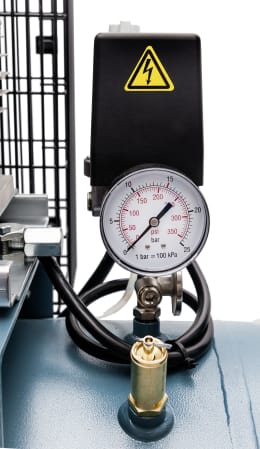 Produktbild: Airpress Kompressor K 100-450 100 l-Behälter, Abgabeleistung 238 l/min, 12 bis 14 bar, 36512-N