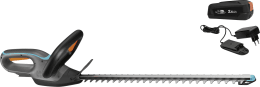 Produktbild: GARDENA Akku-Heckenschere EasyCut 55, Schnittlänge 55 cm, mit Akku/Ladegerät, 14735-55