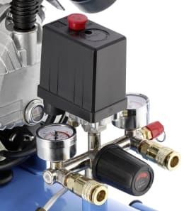 Set: Airpress Kompressor HL mit Druckschalter, Manometer und Schnellkupplungen