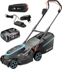 Produktbild: GARDENA Akku-Rasenmäher PowerMax 37 mit 2 Akkus/Ladegerät, 14638-55