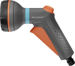Produktbild: GARDENA Multifunktionsbrause Classic in Grau mit orangen Griffen