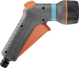 Produktbild: GARDENA Multifunktionsbrause Classic Compact in Grau mit orangen Griffen