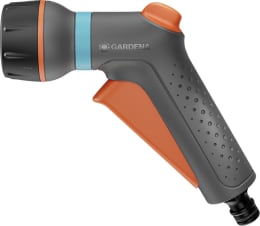 Produktbild: GARDENA Multifunktionsbrause Classic Compact in Grau mit orangen Griffen