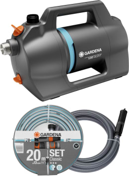 Produktbild: GARDENA Gartenpumpe 5200 Silent inkl. 20 m Schlauch und 3,5 m Sauggarnitur, 09085-61
