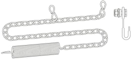 Technische Zeichnung: Walterscheid Kettensatz, 1.113 mm, für Sabilisatoren mechanisch ASST-B