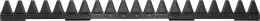 Produktbild: ESM Mähmesser 102 cm, mit Verstärkung, für Universal-S-Klappbalken Balkenmäher Agria, Fort