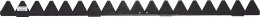 Produktbild: ESM Mähmesser 137 cm, ohne Verstärkung, für Mittelschnittbalken Balkenmäher Agria 2300, 3300