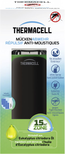 Produktbild: Thermacell Mückenabwehr Protect Tischgerät, schwarz/grün, für max. 15 m², 86601982