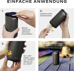 Produktbild: Thermacell Mückenabwehr Protect Graphit Tischgerät, für max. 20 m²