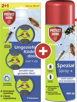 Produktbild: Protect Home Ungezieferspray FormineX Spezial Spray + mit 3 Köderdosen