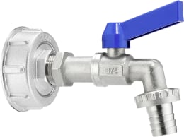Produktbild: Geka® Adapter G 3/4 IG, S 60 x 6 IG mit Kugelauslaufventil, für IBC-Tank