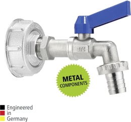 Produktbild: Geka® Adapter G 3/4 IG, S 60 x 6 IG mit Kugelauslaufventil, für IBC-Tank