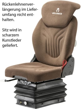 Produktbild: Grammer Traktorsitz Compacto® Comfort S, luftgefedert, Kunstleder, schwarz