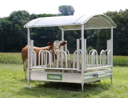 Lifestyle: KERBL Heuraufe 2,12 x 2,50 x 2,12 m 12 Fressplätze, feuerverzinkt, für Rinder und Pferde