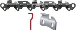 Produktbild: Oregon® Sägekette 91PX 3/8" P, 1,3 mm, Halbmeißel mit Detailansicht eines Kettenglieds