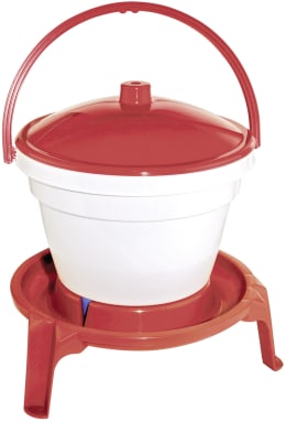 Produktbild: KERBL Geflügeltränkeeimer 12 l, rot, weiß