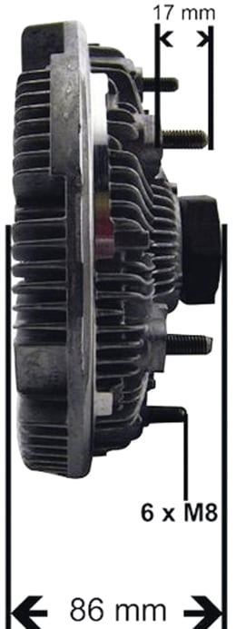 Produktbild: Viskokupplung für Case IH Traktor MX 240, 250, 270; New Holland Traktor TG 255, 285