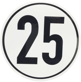 Detailbild: Geschwindigkeitsschild 25 km/h, 200 x 1 mm, Aluminium