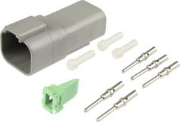 Set: Herth + Buss Steckgehäusesatz Deutsch DT, 4-polig, Rundstecker